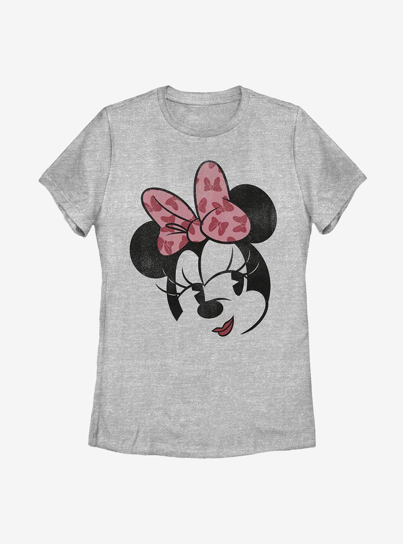Disney Minnie Mouse Face Womens T-Shirt, , hi-res