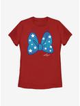 Disney Minnie Mouse Stars Bow Womens T-Shirt, RED, hi-res