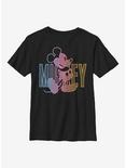 Disney Mickey Mouse Gradient Mickey Youth T-Shirt, BLACK, hi-res