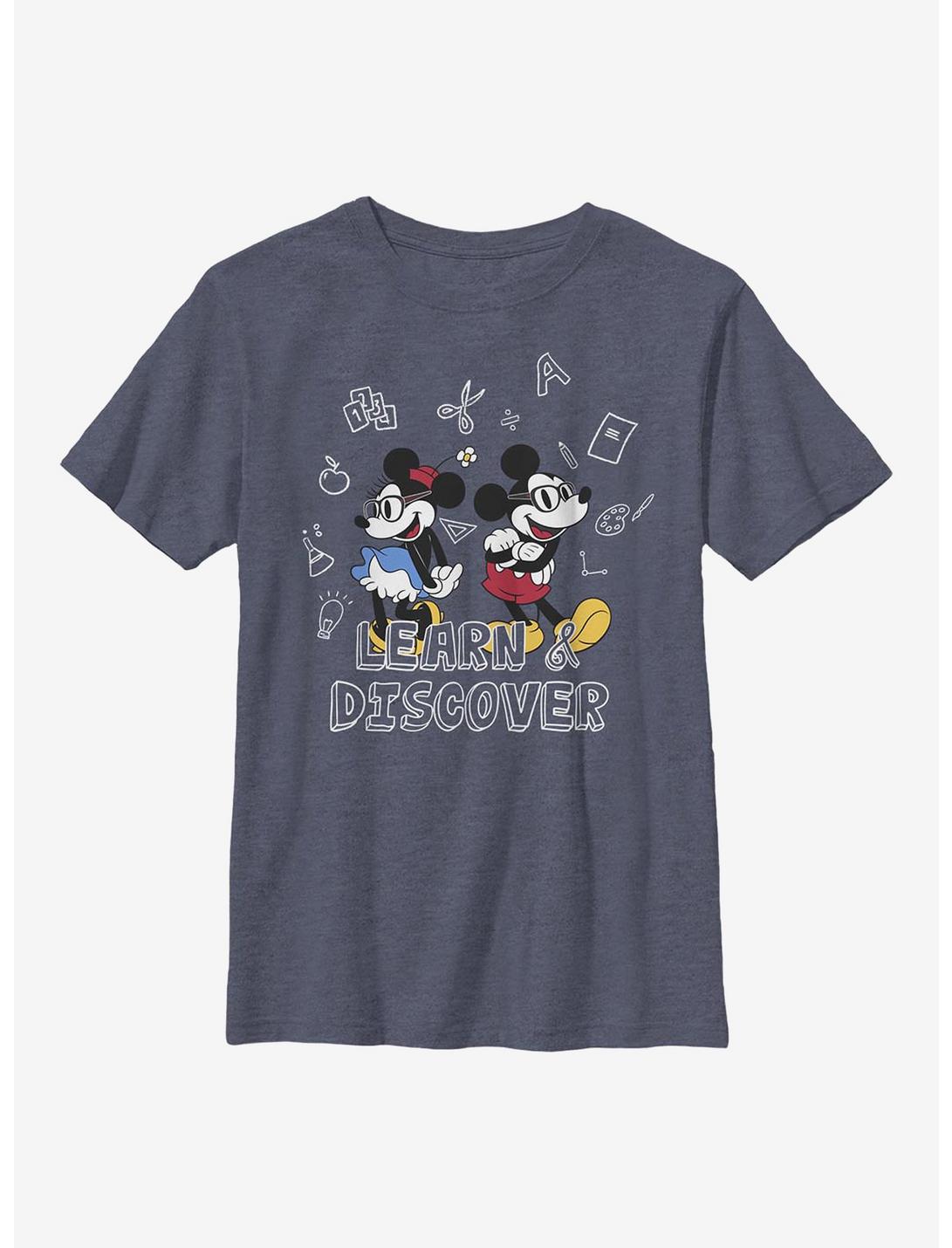 Disney Mickey Mouse Discover Youth T-Shirt, NAVY HTR, hi-res