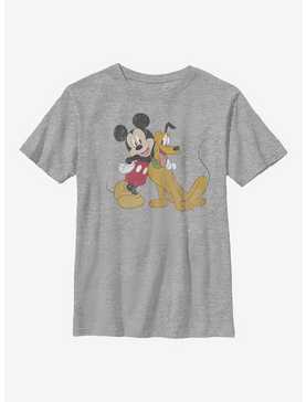 Disney Mickey Mouse And Pluto Youth T-Shirt, , hi-res