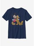 Plus Size Disney Mickey Mouse And Pluto Youth T-Shirt, NAVY, hi-res