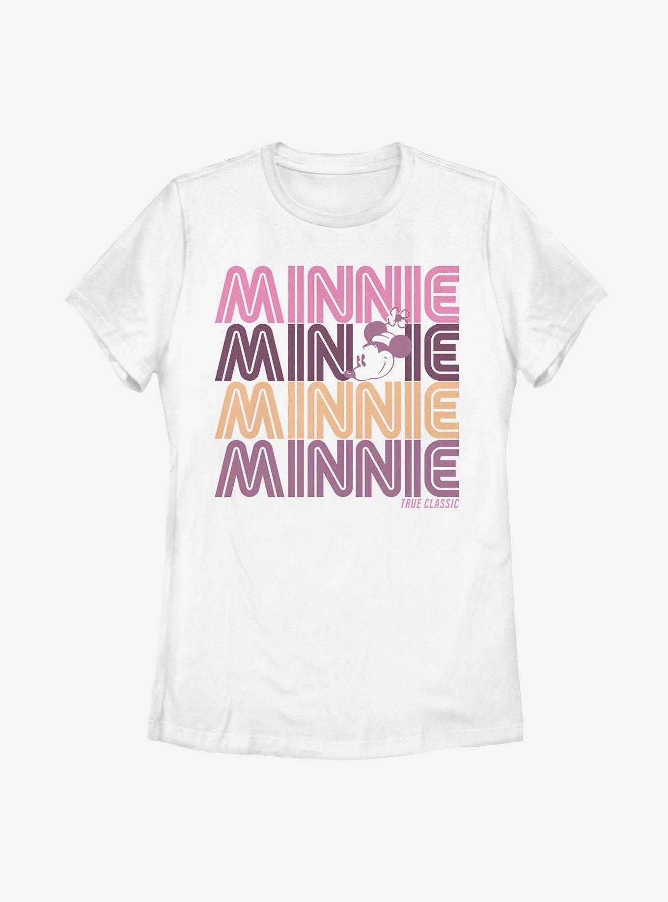 Disney Minnie Mouse Retro Stack Minnie Womens T-Shirt, WHITE, hi-res