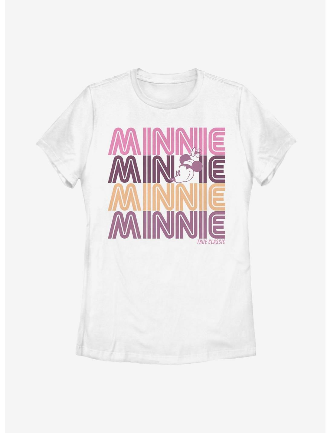 Disney Minnie Mouse Retro Stack Minnie Womens T-Shirt, WHITE, hi-res