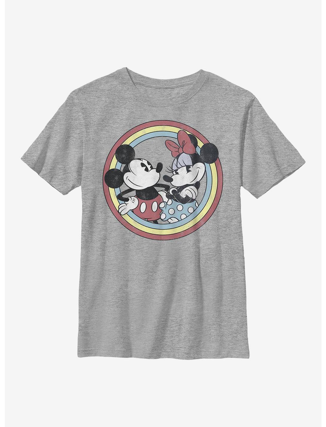 Disney Mickey Mouse Minnie Circle Youth T-Shirt, ATH HTR, hi-res