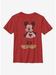 Disney Mickey Mouse Vintage Mickey Youth T-Shirt, RED, hi-res