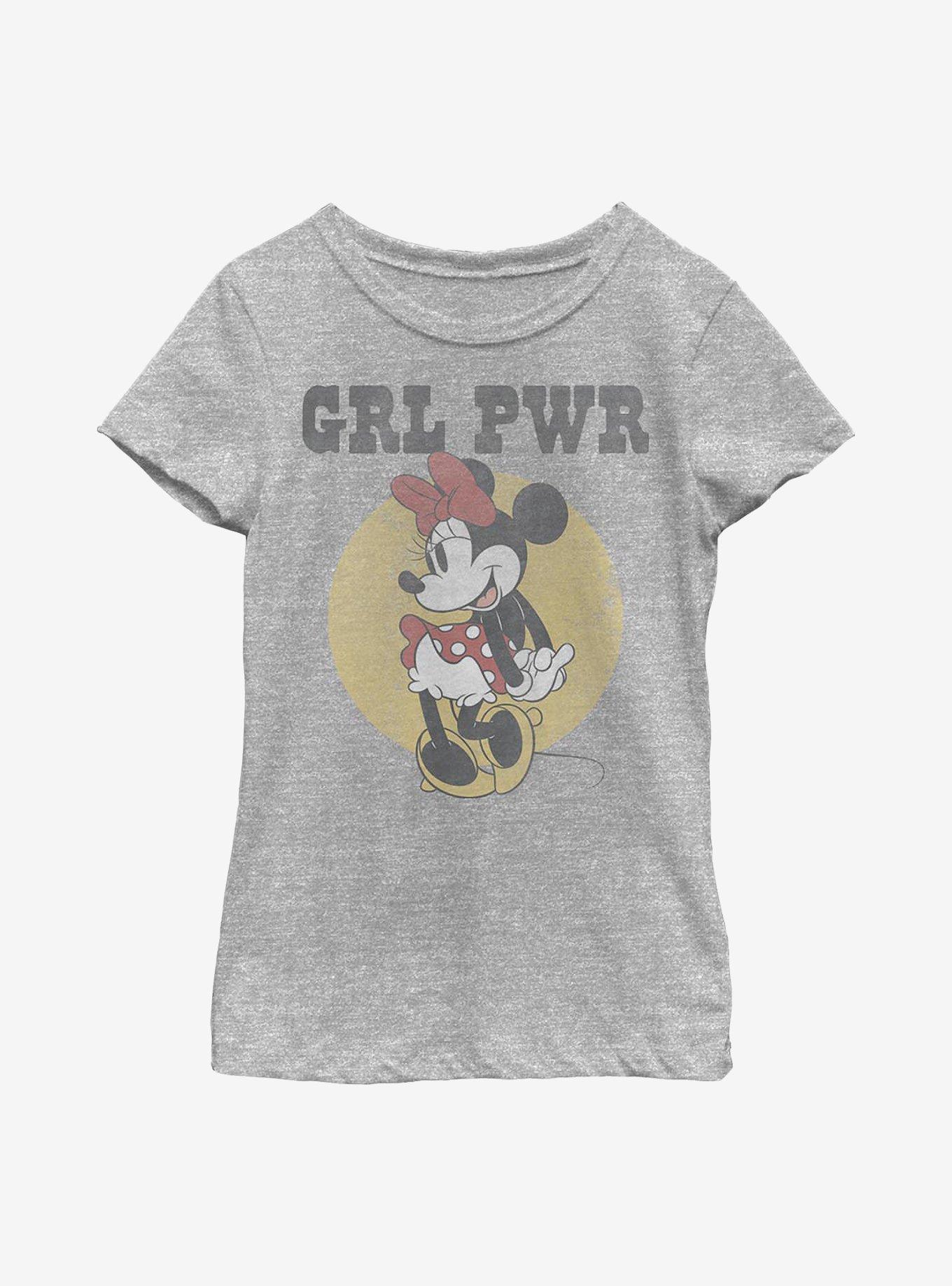 Disney Minnie Mouse Girl Power Minnie Youth Girls T-Shirt, ATH HTR, hi-res