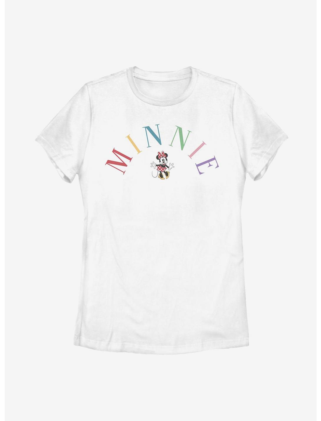 Disney Minnie Mouse Rainbow Womens T-Shirt, WHITE, hi-res