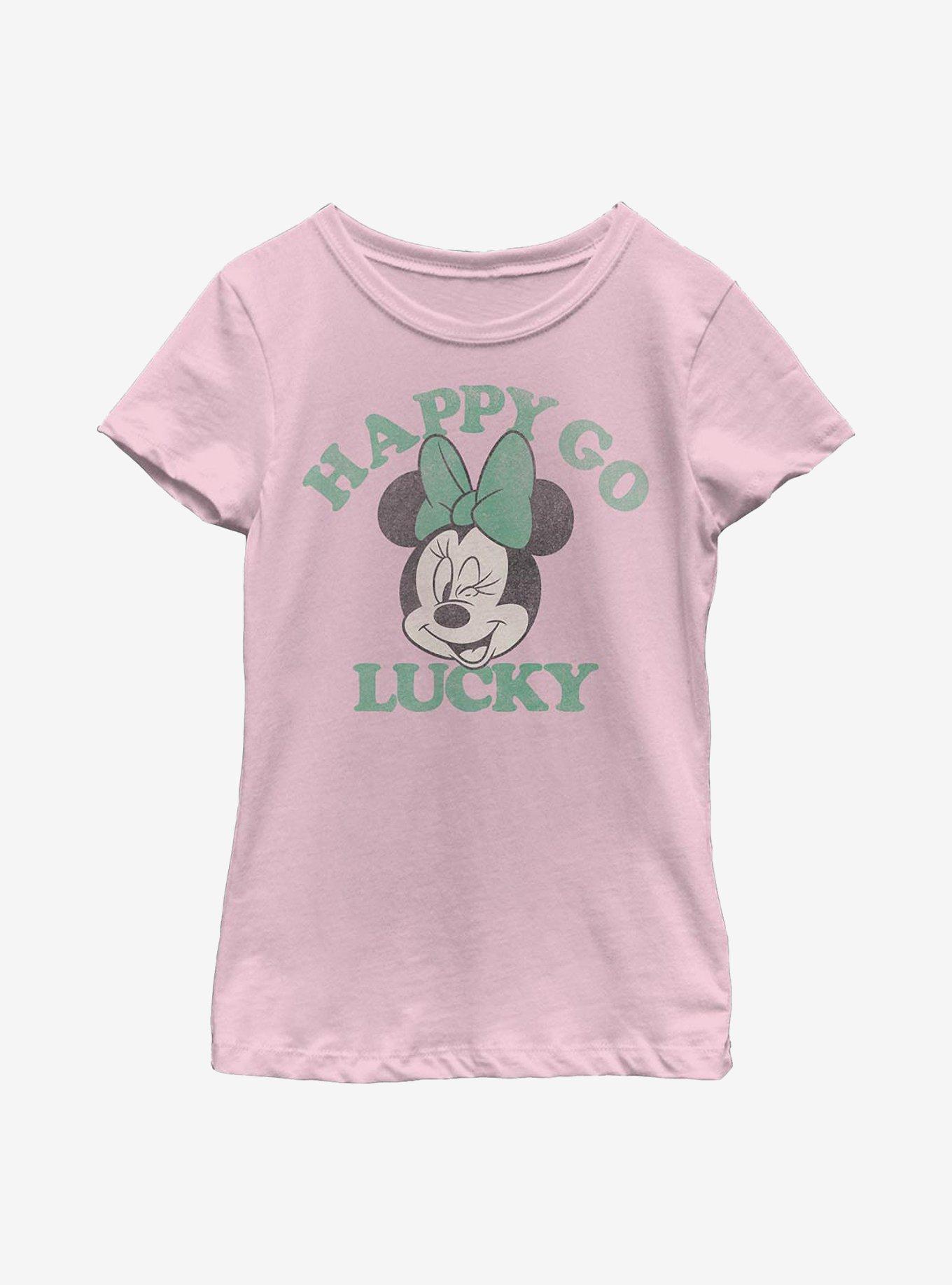 Disney Minnie Mouse Lucky Minnie Youth Girls T-Shirt, PINK, hi-res