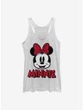 Disney Minnie Mouse Chenille Patch Womens Tank Top, WHITE HTR, hi-res