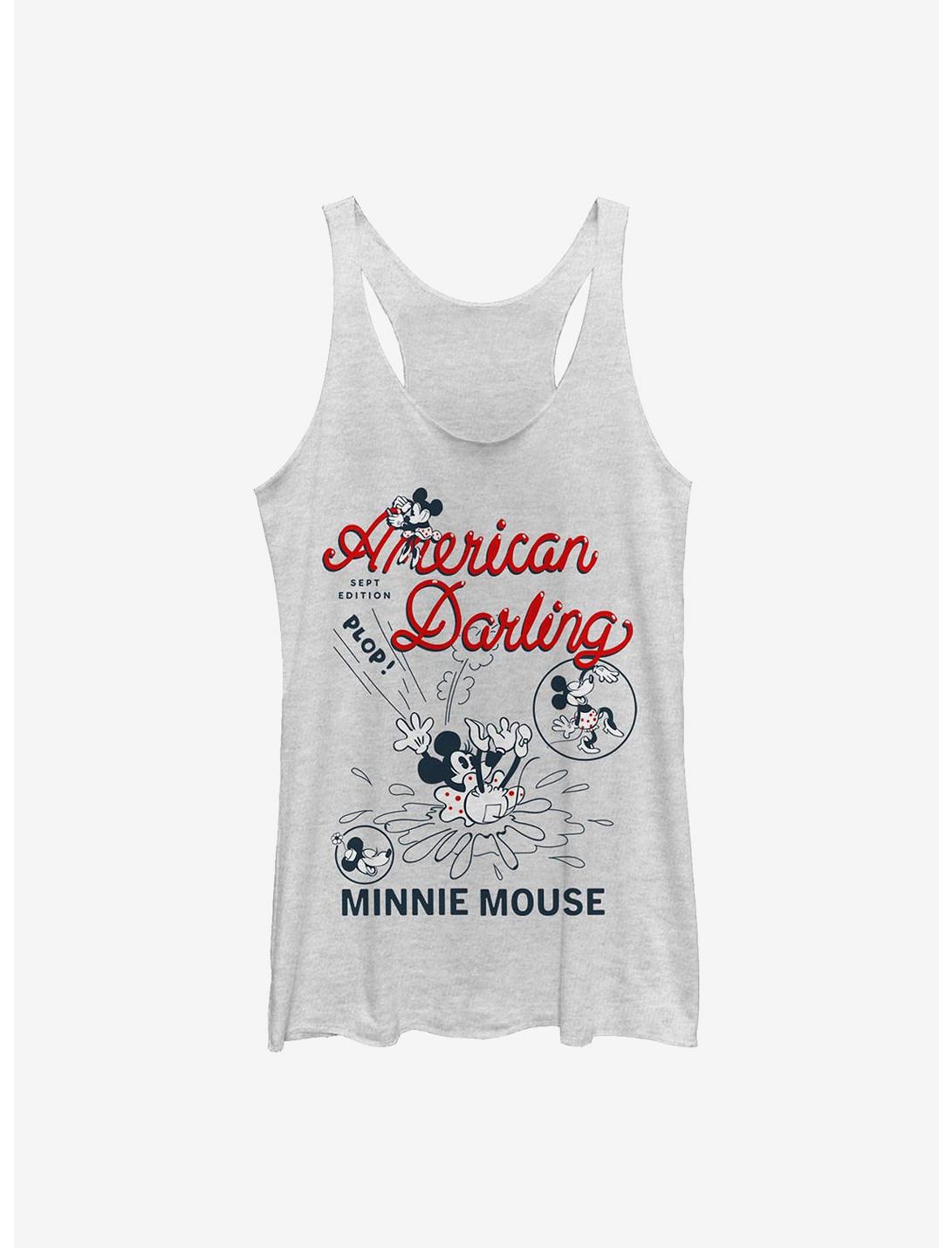 Disney Minnie Mouse Darling Comic Womens Tank Top, WHITE HTR, hi-res
