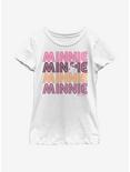 Disney Minnie Mouse Retro Stack Minnie Youth Girls T-Shirt, WHITE, hi-res