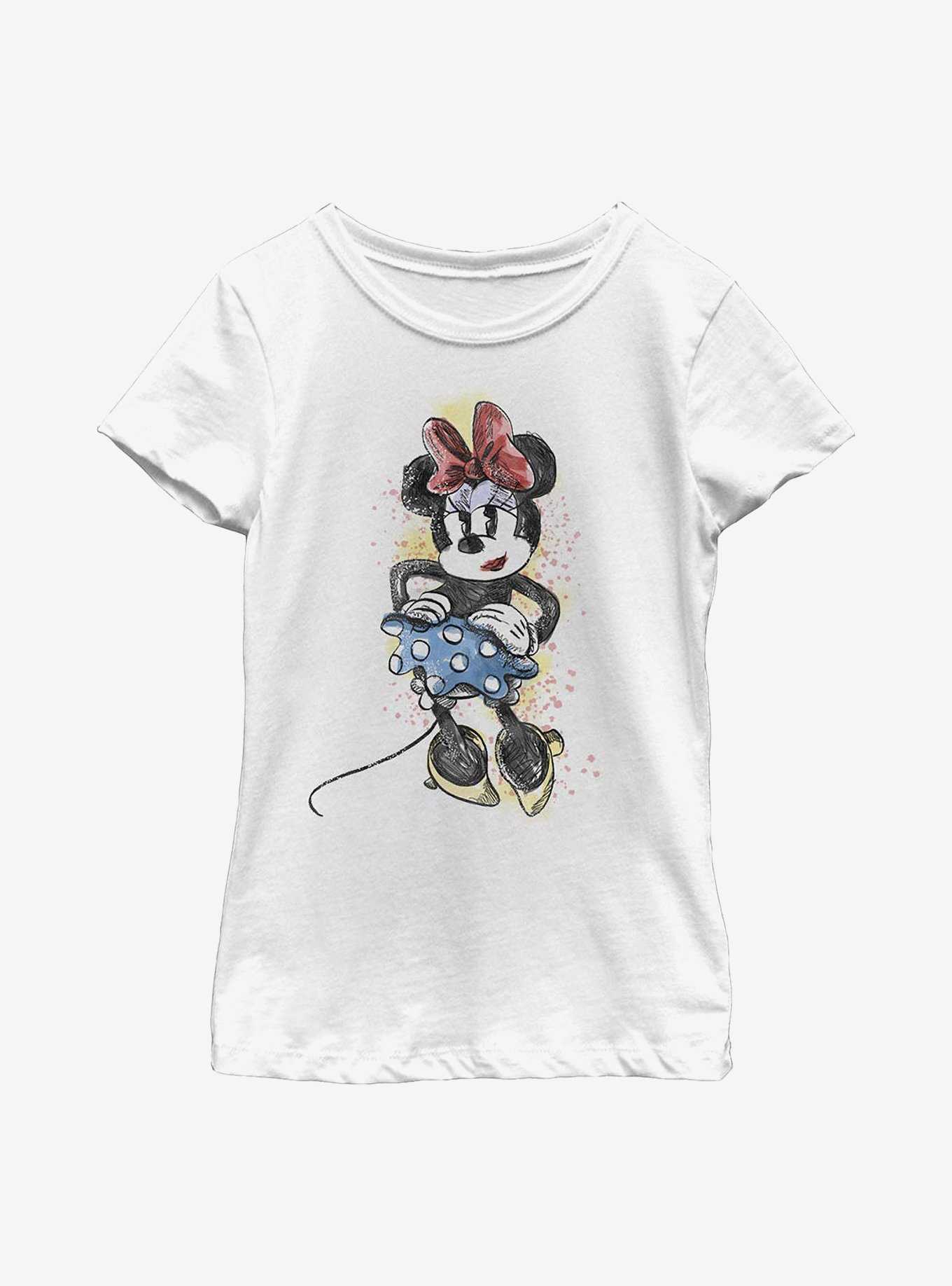 Disney Minnie Mouse Artsy Minnie Youth Girls T-Shirt, , hi-res