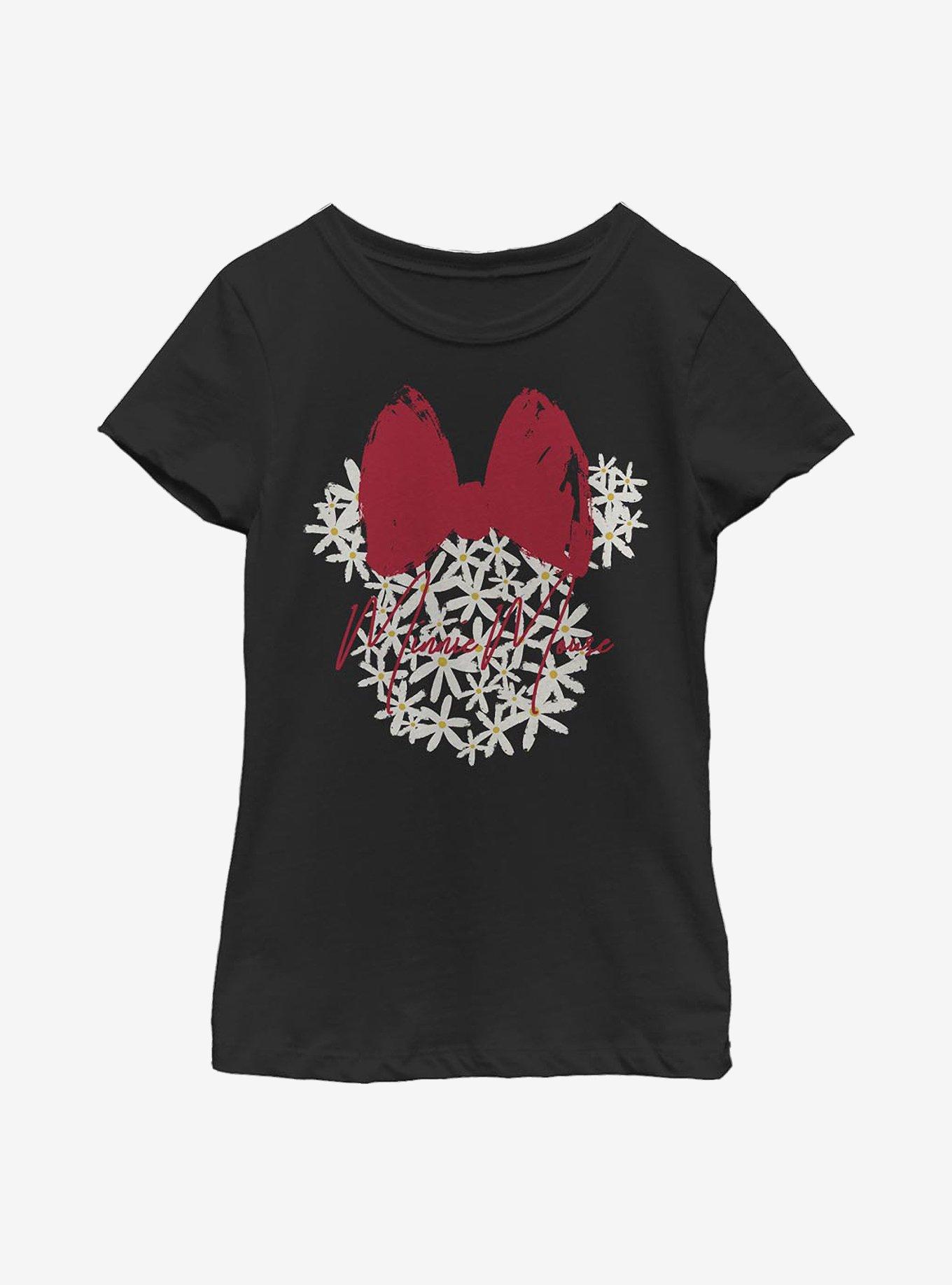 Disney Minnie Mouse Floral Minnie Youth Girls T-Shirt, , hi-res