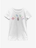 Disney Minnie Mouse Rainbow Youth Girls T-Shirt, WHITE, hi-res