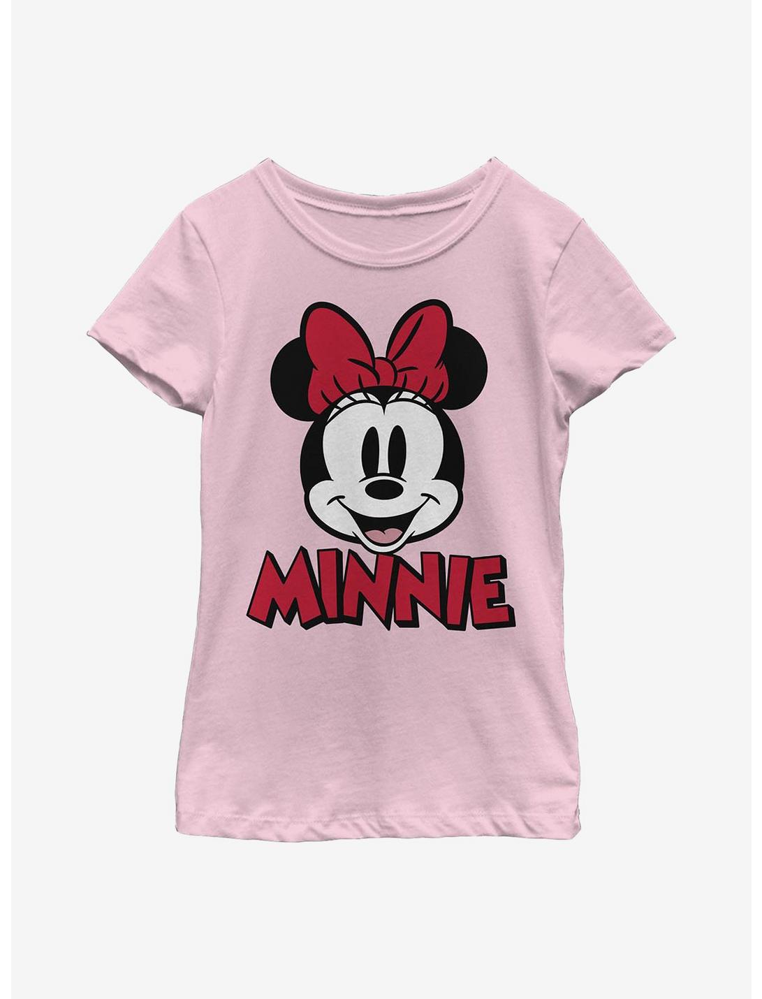 Disney Minnie Mouse Chenille Patch Youth Girls T-Shirt, PINK, hi-res
