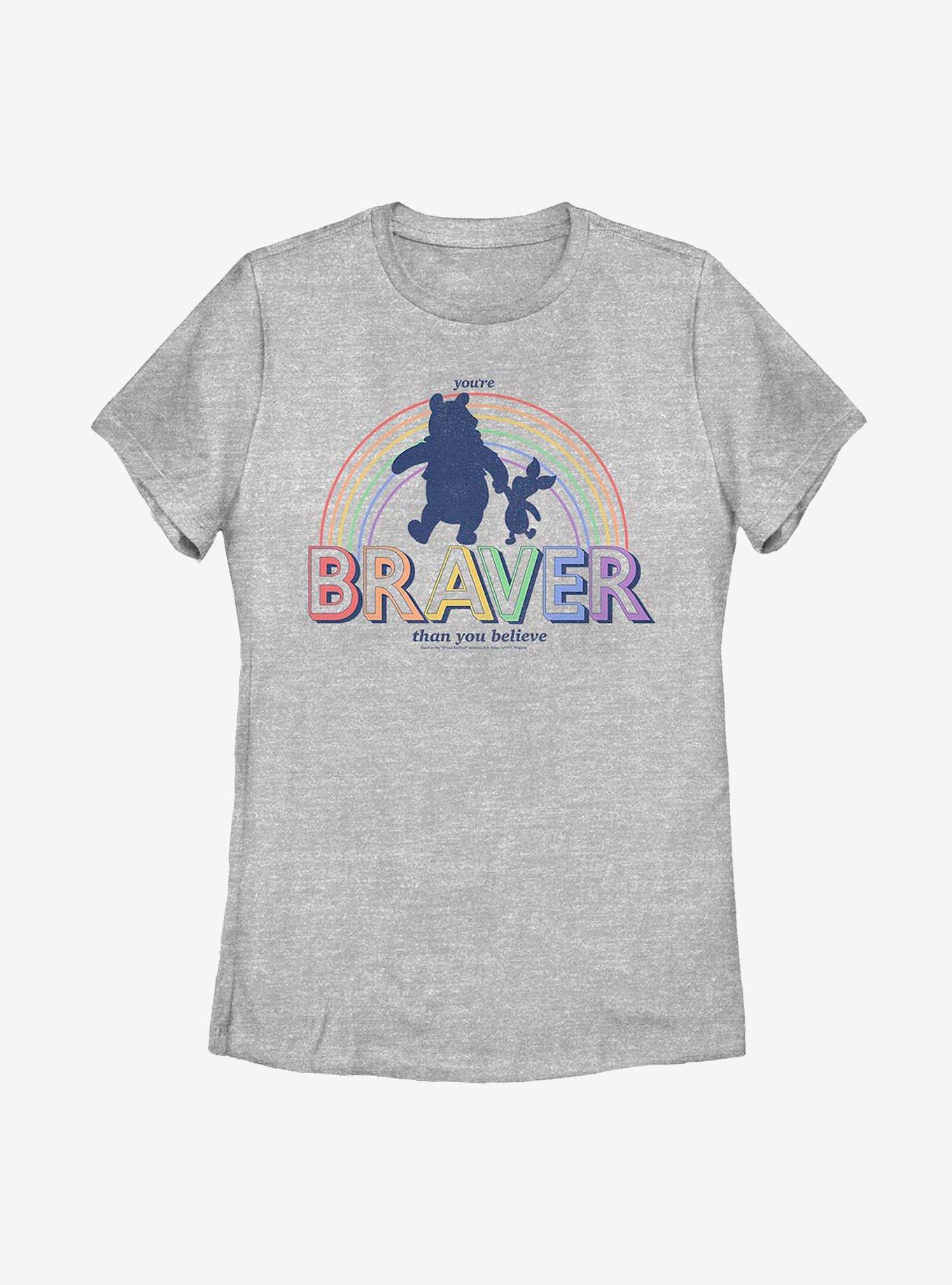 Disney Winnie The Pooh Brave Bear Womens T-Shirt, ATH HTR, hi-res