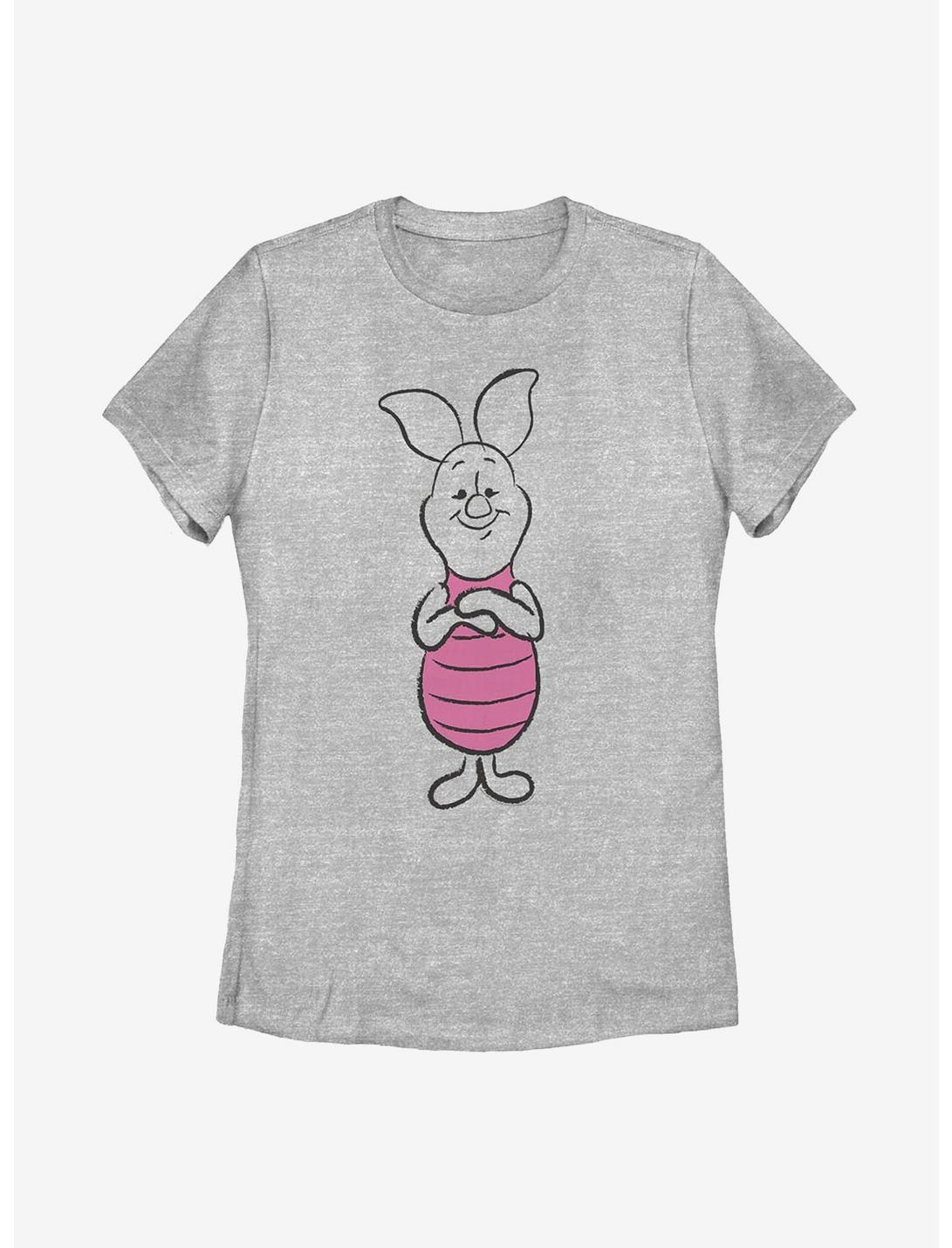 Disney Winnie The Pooh Basic Sketch Piglet Womens T-Shirt, ATH HTR, hi-res