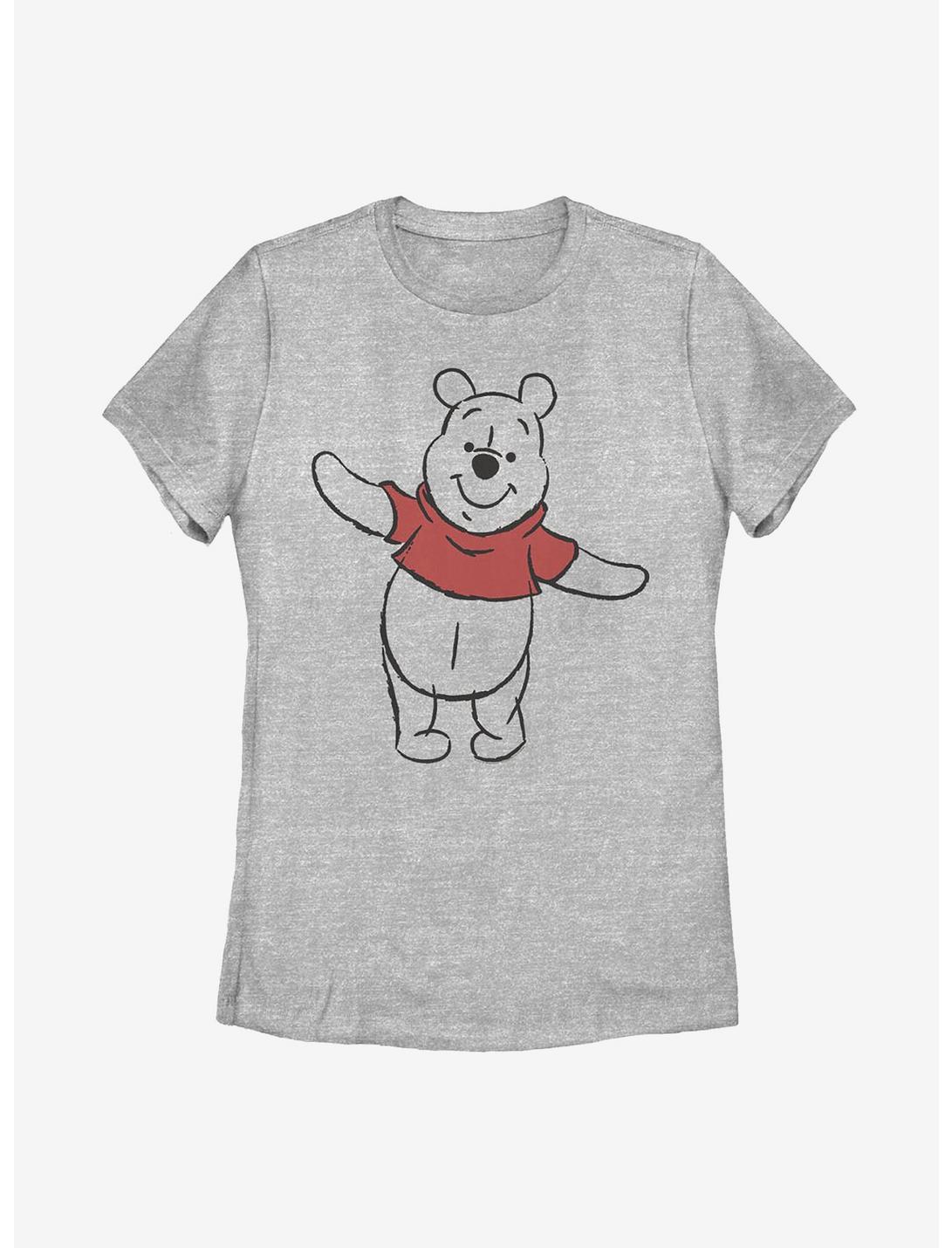 Disney Winnie The Pooh Basic Sketch Pooh Womens T-Shirt, ATH HTR, hi-res