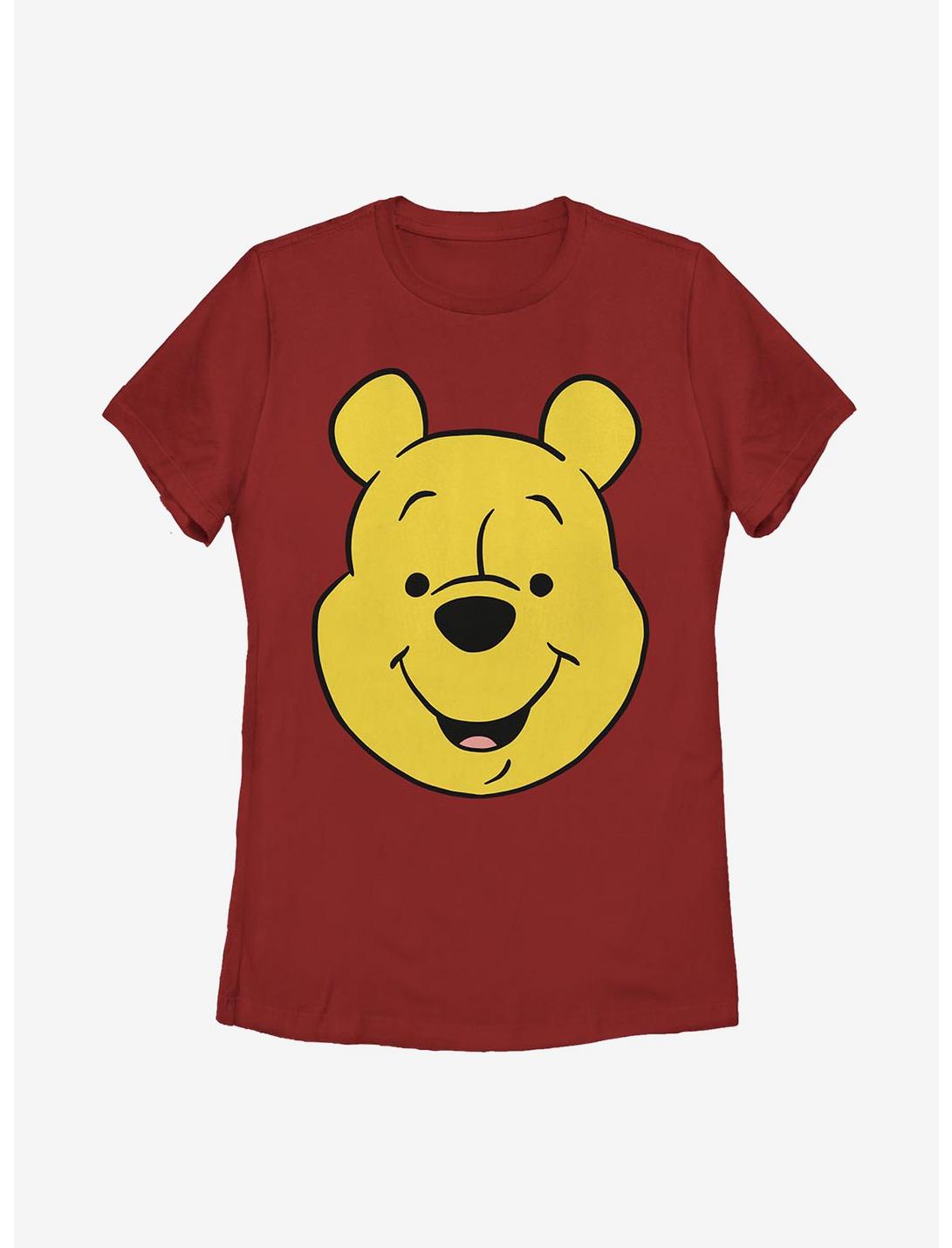Disney Winnie The Pooh Big Face Womens T-Shirt, RED, hi-res