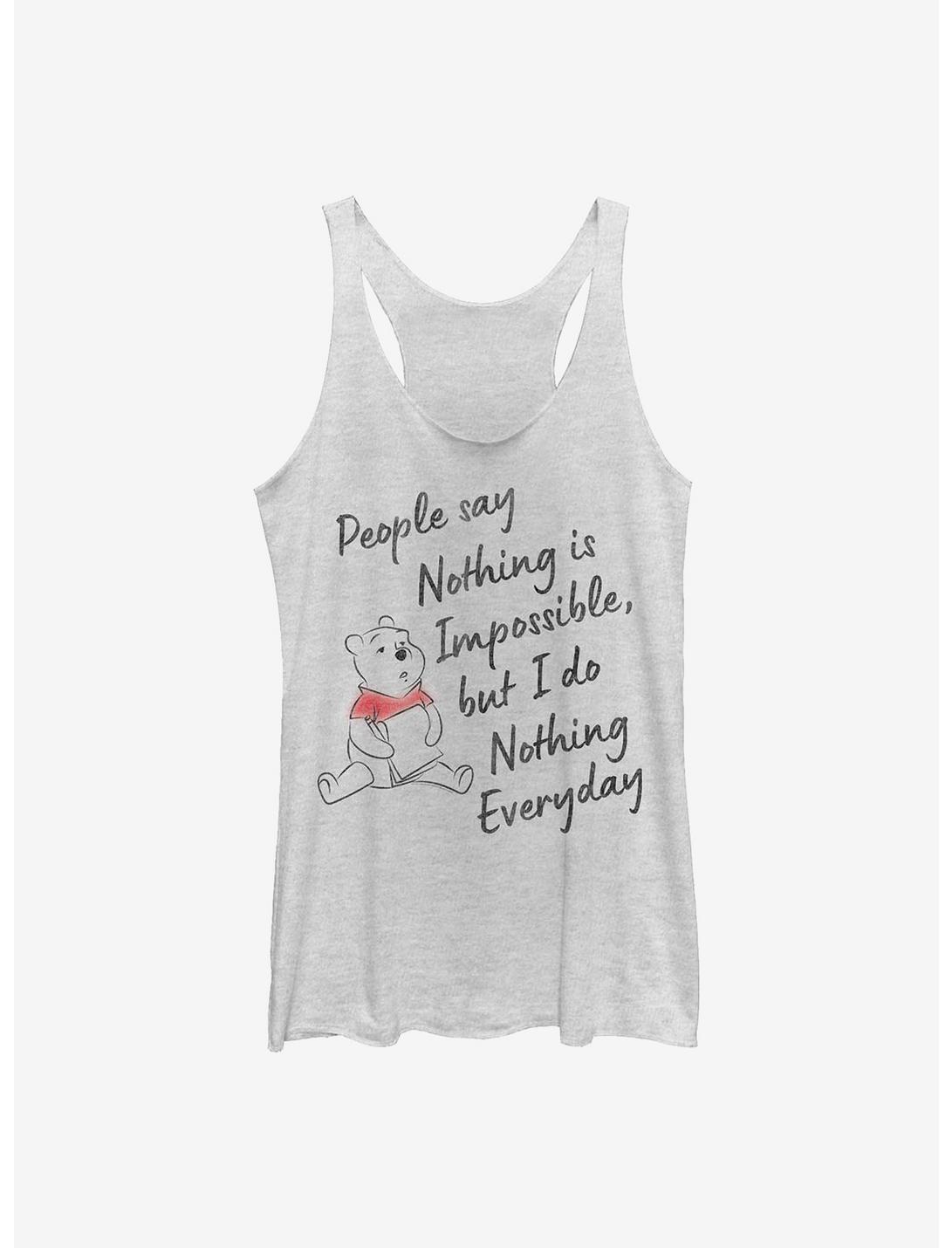 Disney Winnie The Pooh Nothing Is Impossible Womens Tank Top, WHITE HTR, hi-res