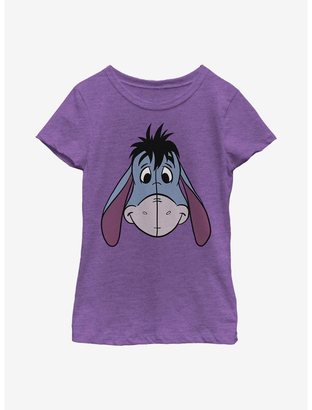 Disney Winnie The Pooh Eeyore Big Face Youth Girls T-Shirt, PURPLE BERRY, hi-res