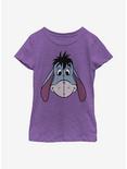 Disney Winnie The Pooh Eeyore Big Face Youth Girls T-Shirt, PURPLE BERRY, hi-res