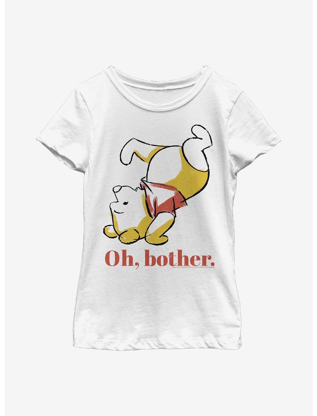 Disney Winnie The Pooh Oh Bother Bear Youth Girls T-Shirt, WHITE, hi-res