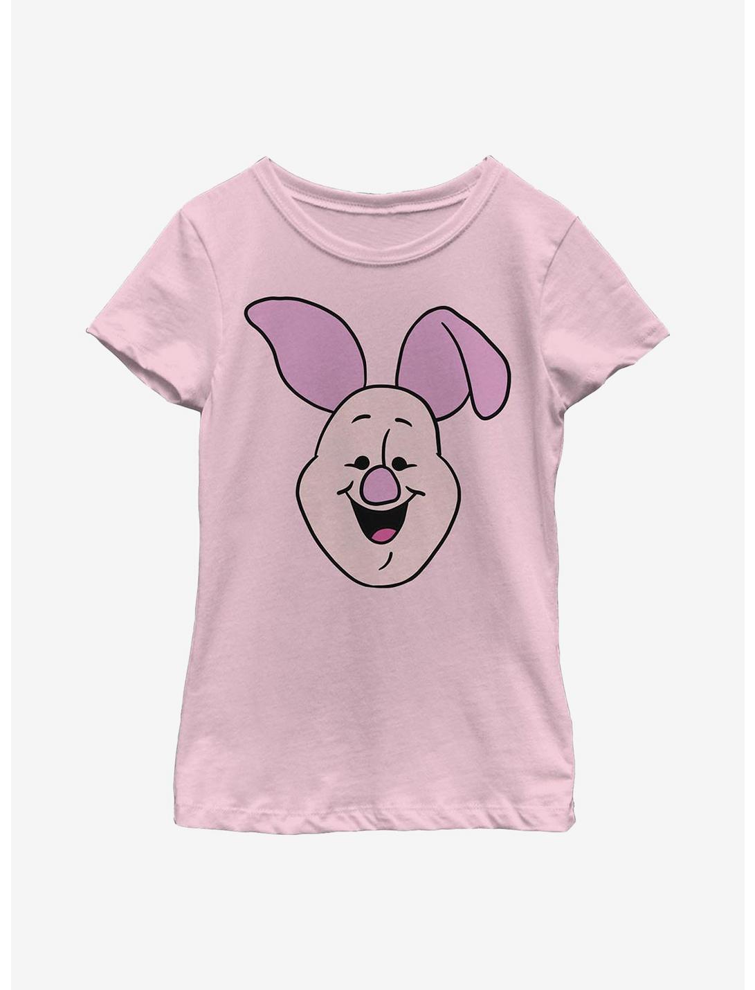 Disney Winnie The Pooh Piglet Big Face Youth Girls T-Shirt, PINK, hi-res