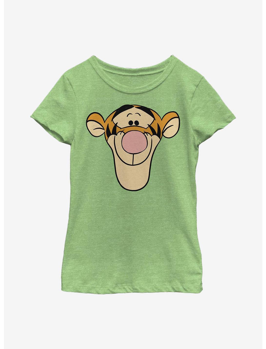 Disney Winnie The Pooh Tigger Big Face Youth Girls T-Shirt, GRN APPLE, hi-res