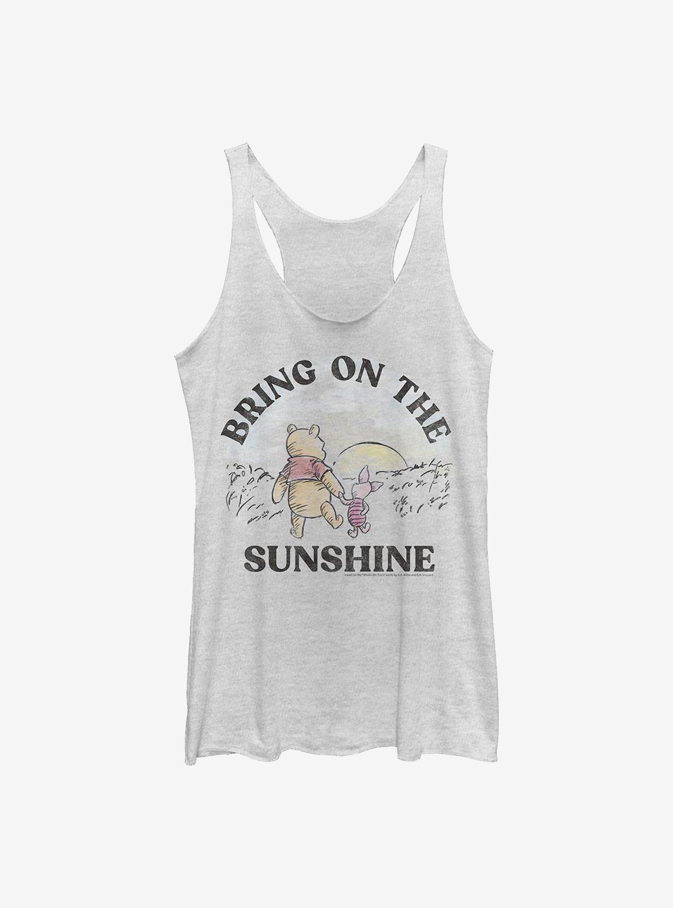 Disney Winnie The Pooh Bring On The Sunshine Womens Tank Top, WHITE HTR, hi-res