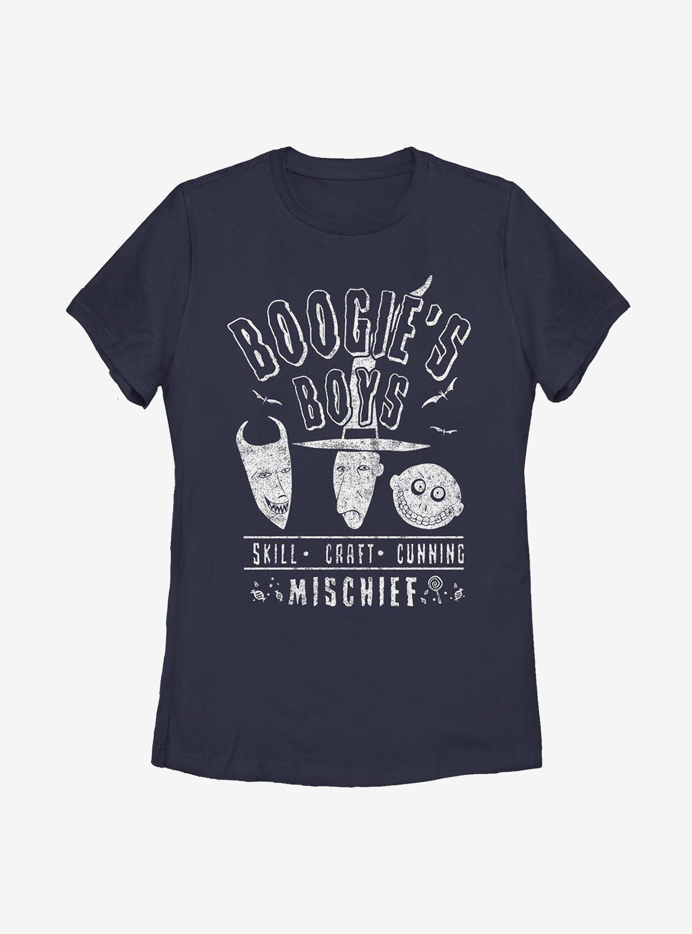 Disney The Nightmare Before Christmas Boogie's Boys Womens T-Shirt, NAVY, hi-res