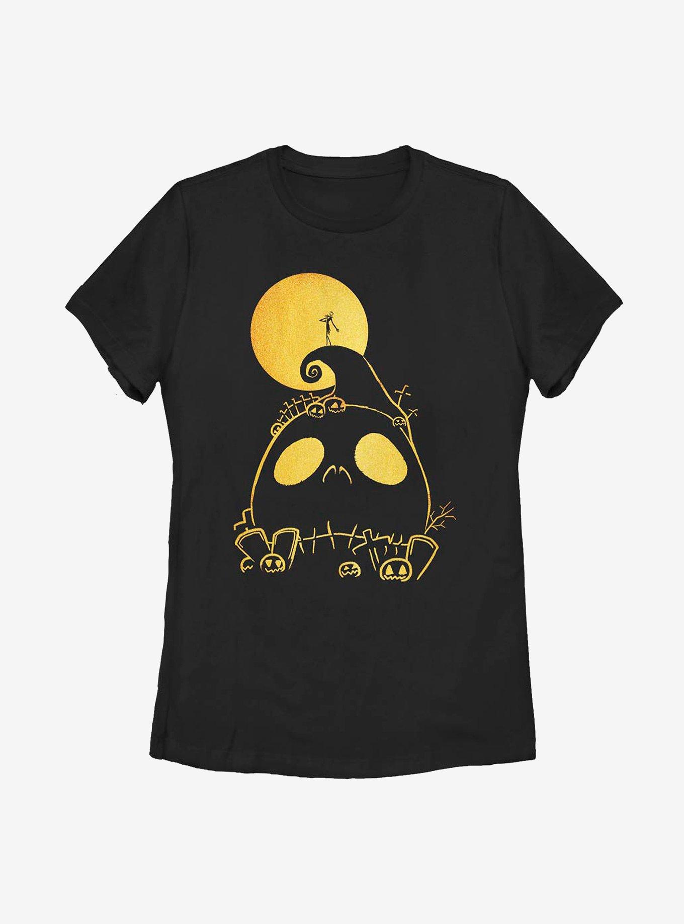 Disney The Nightmare Before Christmas cemetery Womens T-Shirt, BLACK, hi-res