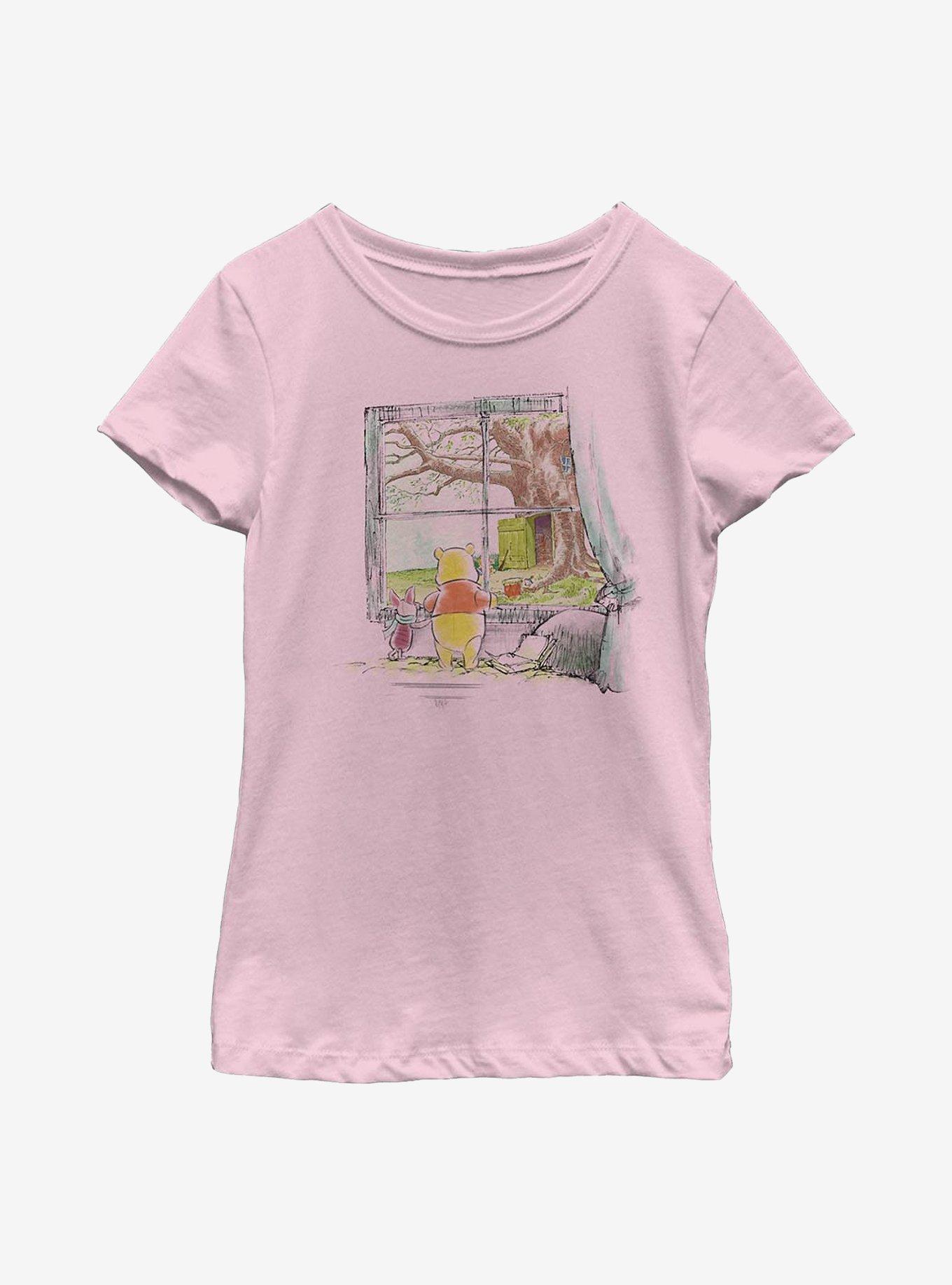 Disney Winnie The Pooh Window Youth Girls T-Shirt