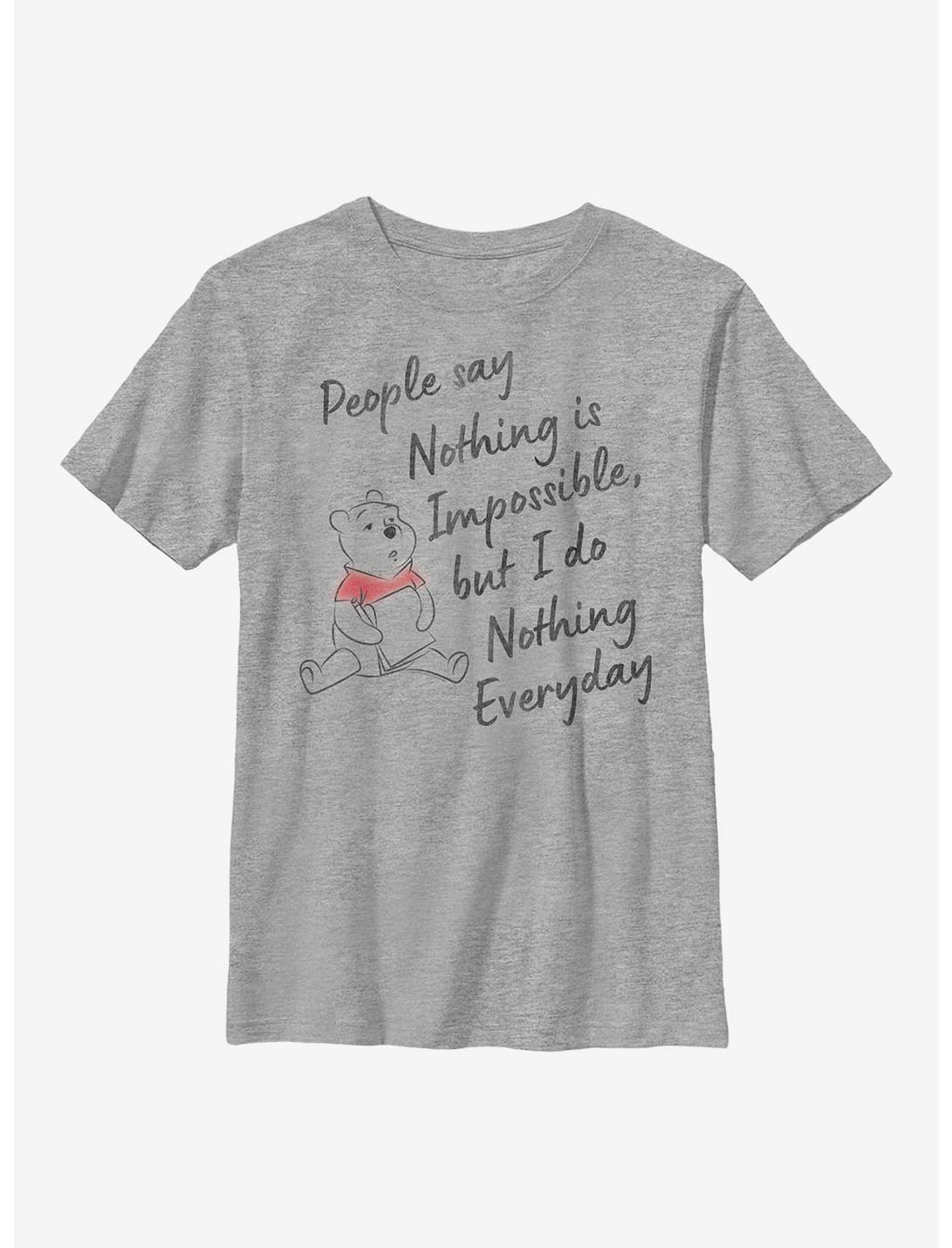 Disney Winnie The Pooh Nothing Is Impossible Youth T-Shirt, ATH HTR, hi-res