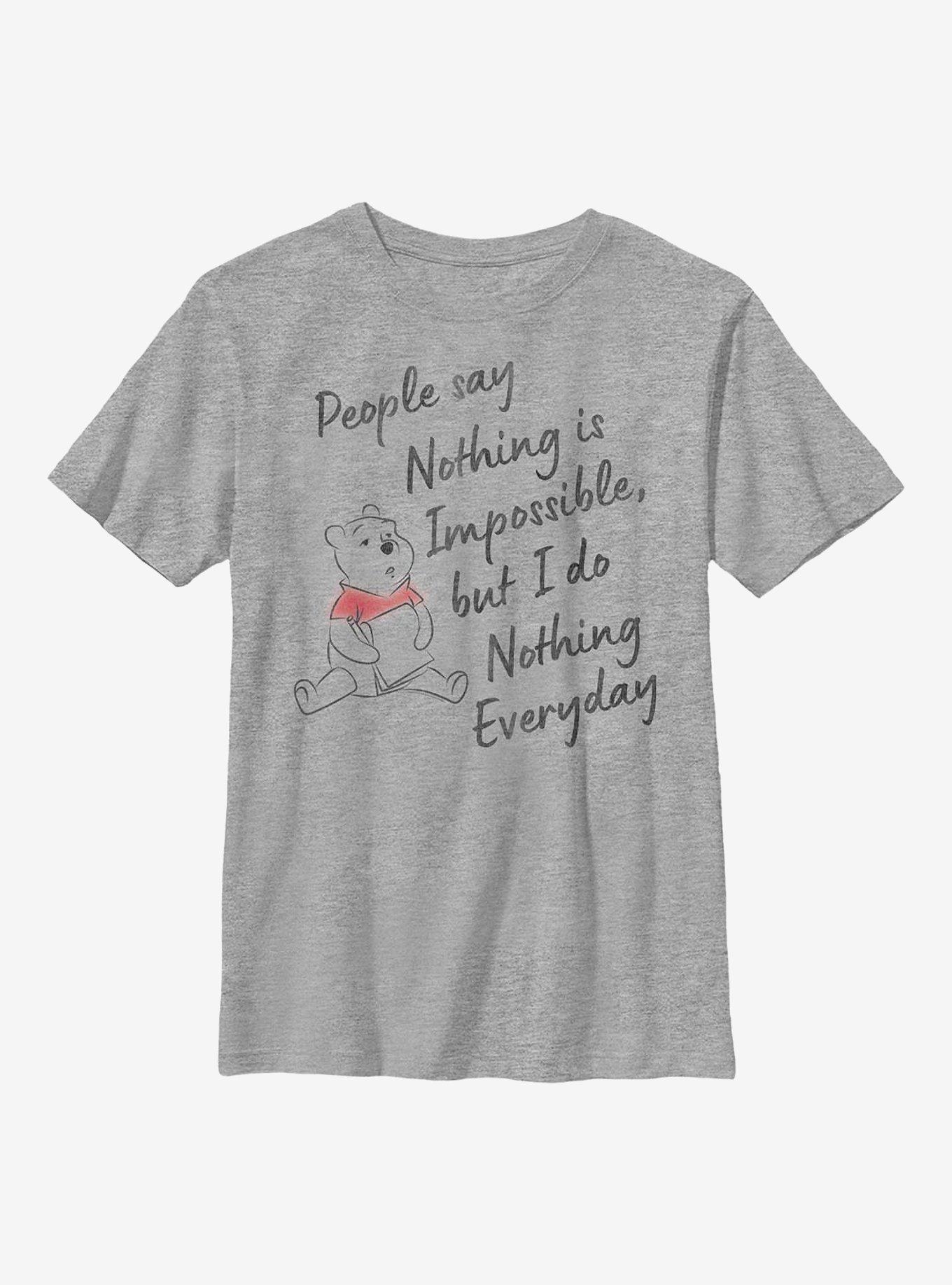 Disney Winnie The Pooh Nothing Is Impossible Youth T-Shirt, , hi-res
