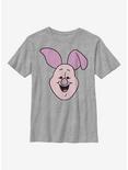 Disney Winnie The Pooh Piglet Big Face Youth T-Shirt, ATH HTR, hi-res