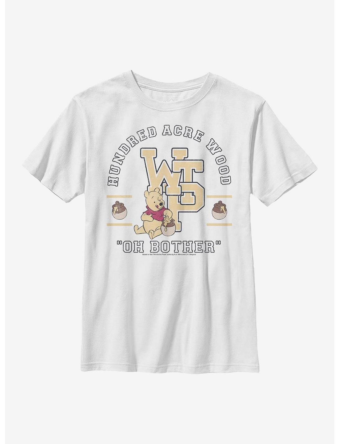 Disney Winnie The Pooh Collegiate Youth T-Shirt, WHITE, hi-res