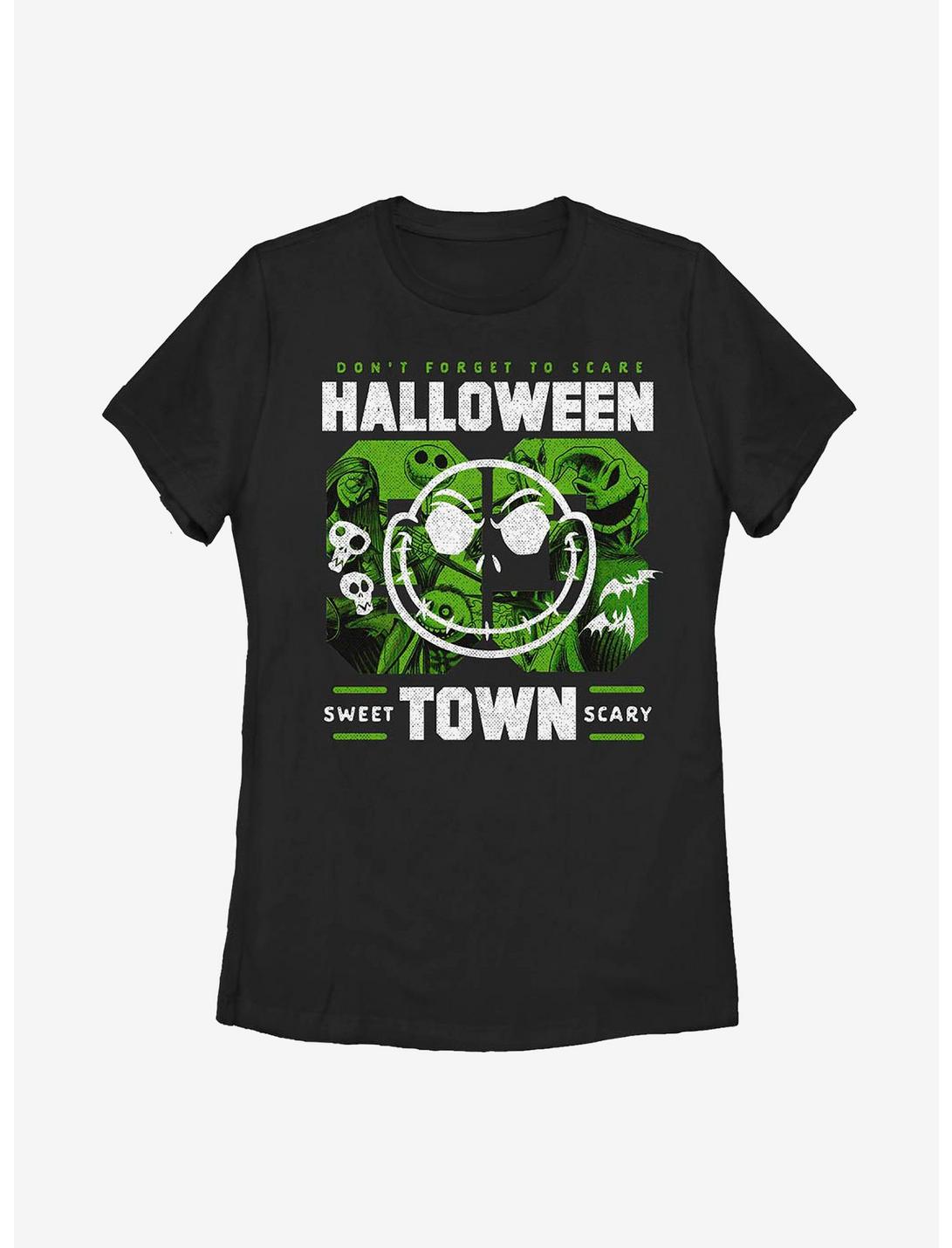 Disney The Nightmare Before Christmas Halloweentown College Womens T-Shirt, BLACK, hi-res