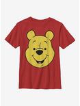 Disney Winnie The Pooh Big Face Youth T-Shirt, RED, hi-res