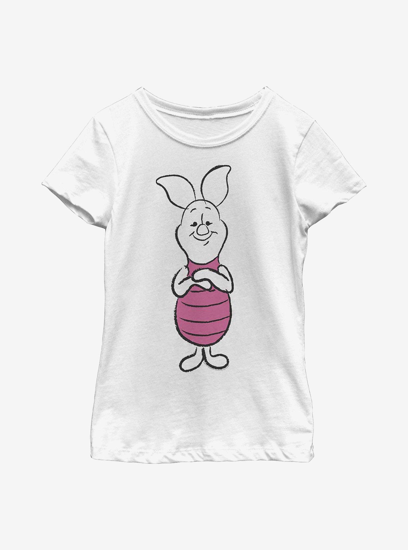 Disney Winnie The Pooh Basic Sketch Piglet Youth Girls T-Shirt