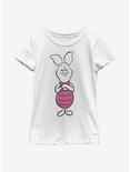 Disney Winnie The Pooh Basic Sketch Piglet Youth Girls T-Shirt, WHITE, hi-res