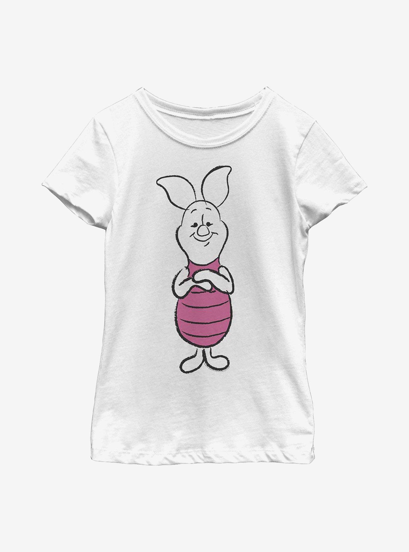 Disney Winnie The Pooh Basic Sketch Piglet Youth Girls T-Shirt, , hi-res