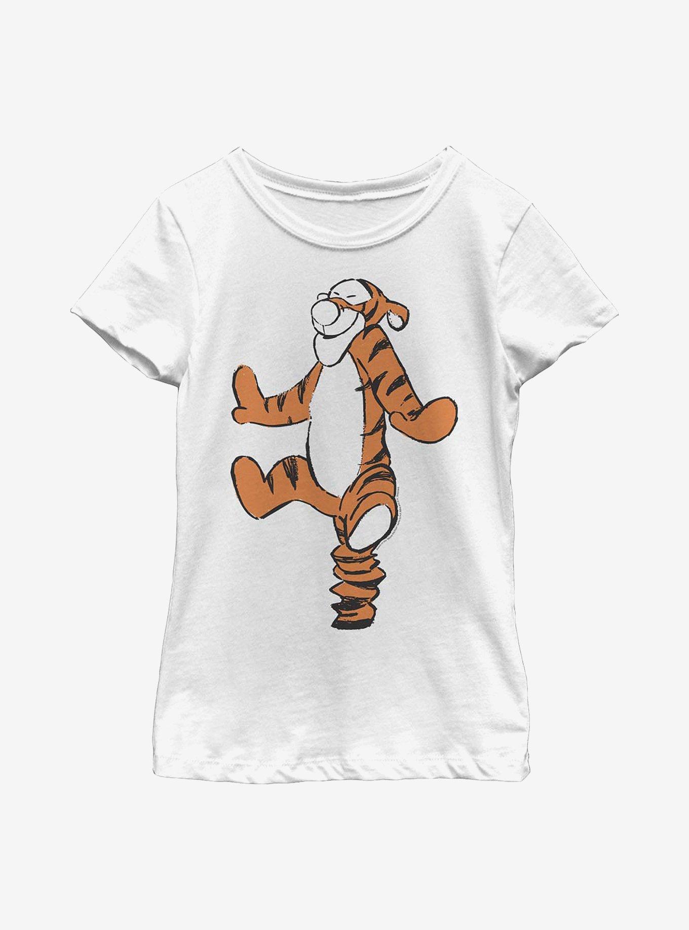 Disney Winnie The Pooh Basic Sketch Tigger Youth Girls T-Shirt, , hi-res