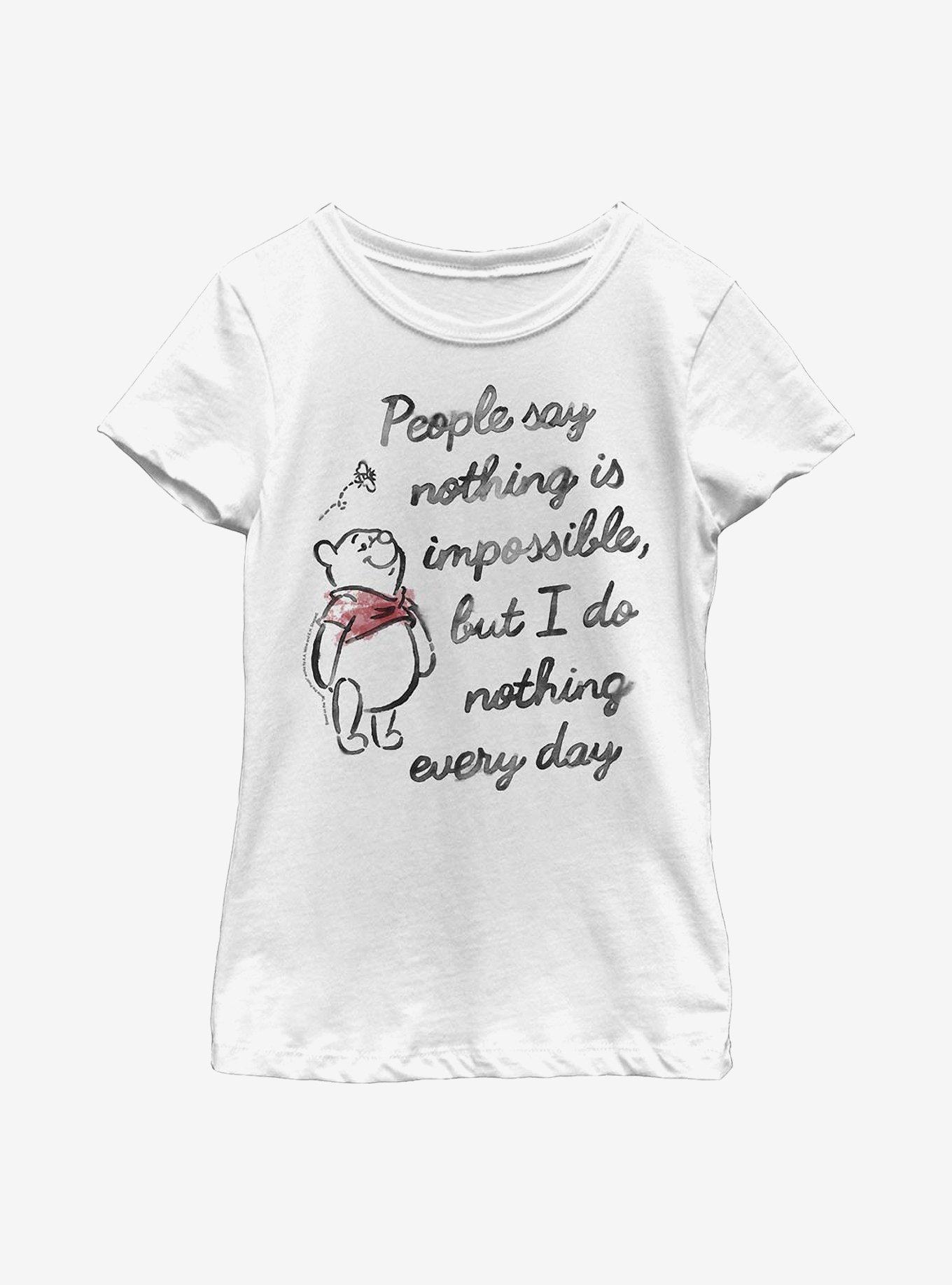 Disney Winnie The Pooh Impossible Youth Girls T-Shirt, WHITE, hi-res
