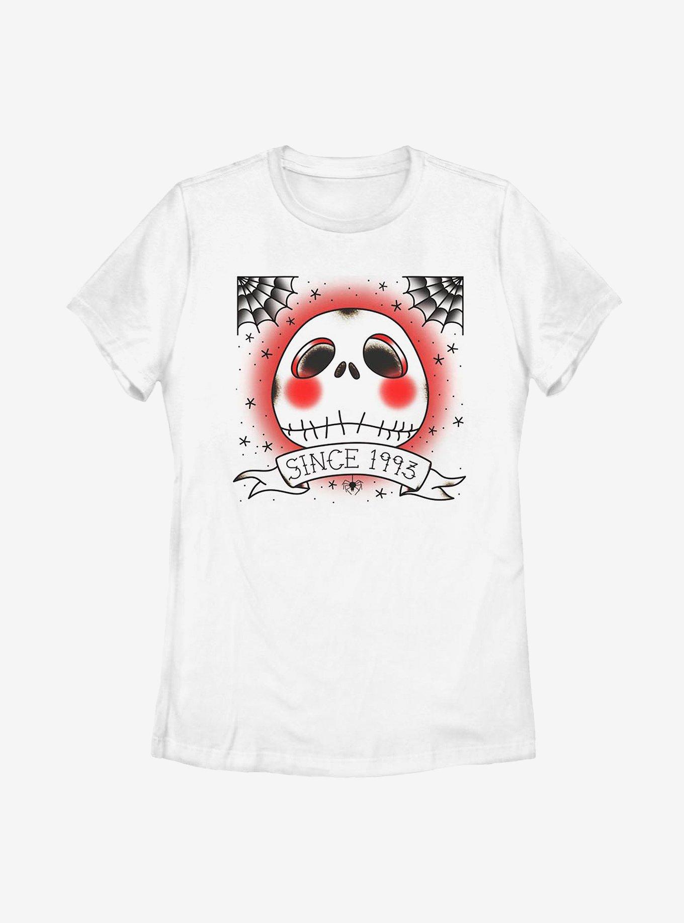 Disney The Nightmare Before Christmas Tattoo Town Womens T-Shirt, WHITE, hi-res