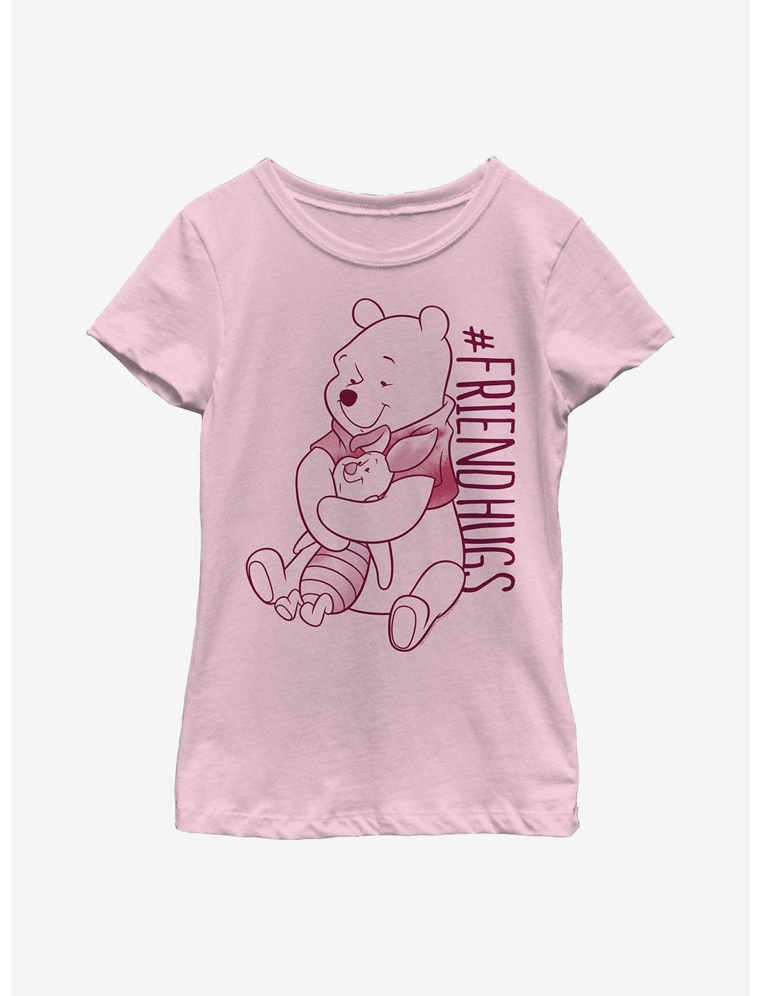 Disney Winnie The Pooh Piglet Pooh Hugs Youth Girls T-Shirt, PINK, hi-res