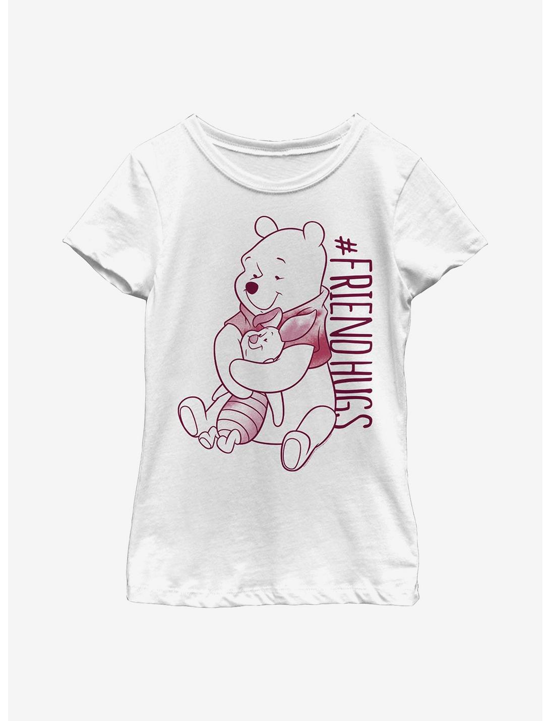 Disney Winnie The Pooh Piglet Pooh Hugs Youth Girls T-Shirt, WHITE, hi-res