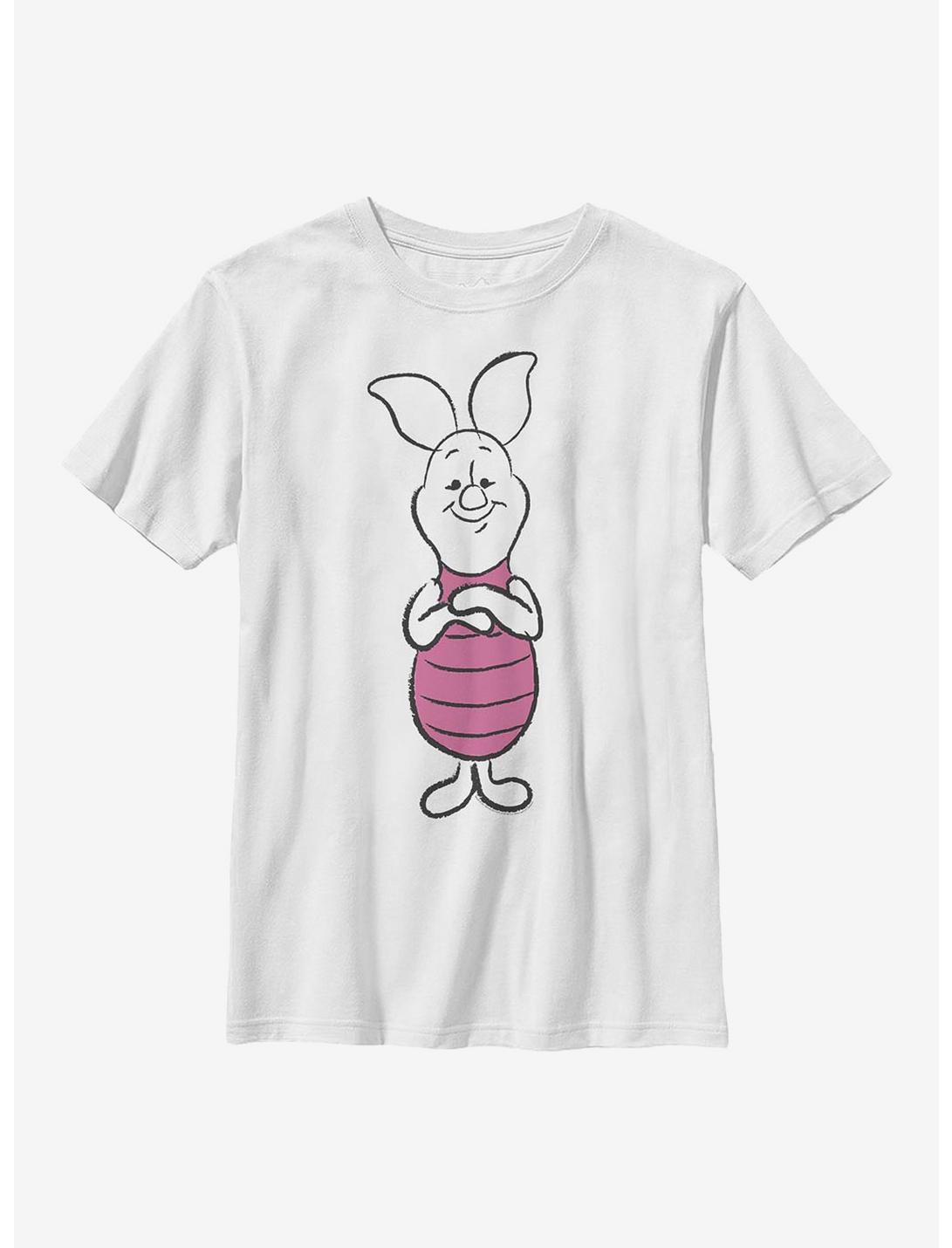 Disney Winnie The Pooh Basic Sketch Piglet Youth T-Shirt, WHITE, hi-res