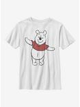 Disney Winnie The Pooh Basic Sketch Pooh Youth T-Shirt, WHITE, hi-res